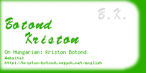 botond kriston business card